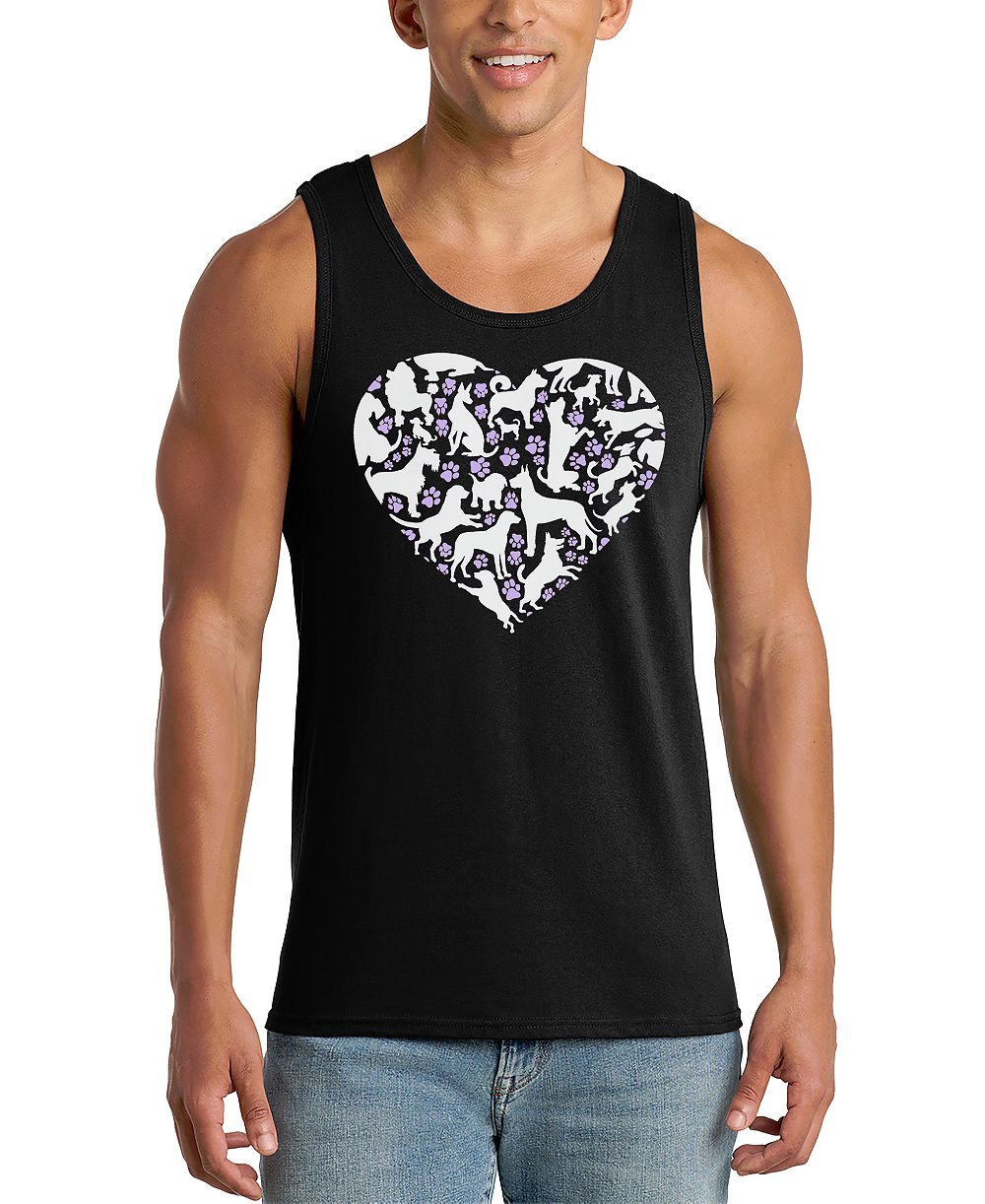 Мужская майка LA Pop Art Penguin Heart Word Art Graphic