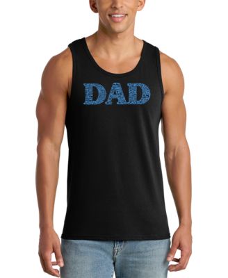 LA Pop Art Men's Dad Word Art Graphic Tank Top