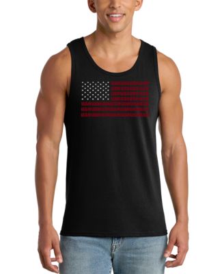 Мужской майка LA Pop Art с графическим принтом American Flag Word Art