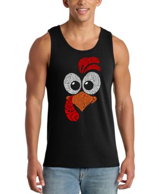 LA Pop Art Men's Gobble Gobble Word Art Graphic Tank Top