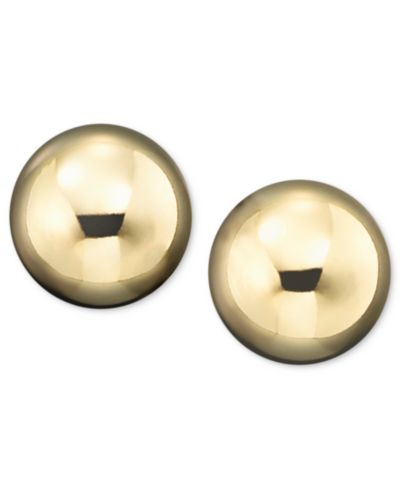 Серьги-гвоздики Gold Ball (6mm) в 14k Yellow, White или Rose Gold