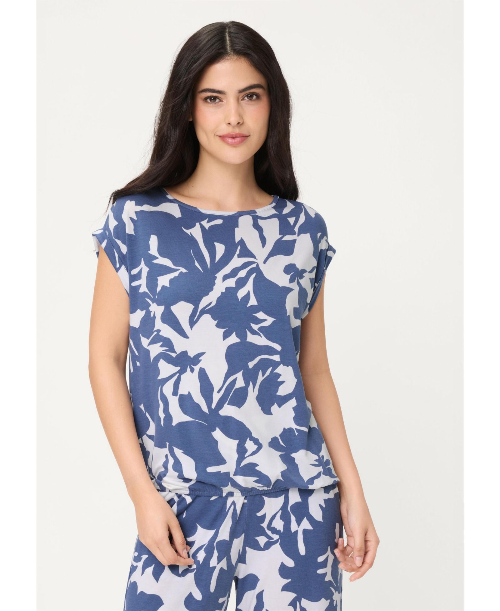 Olsen Women's Abstract Floral T-Shirt