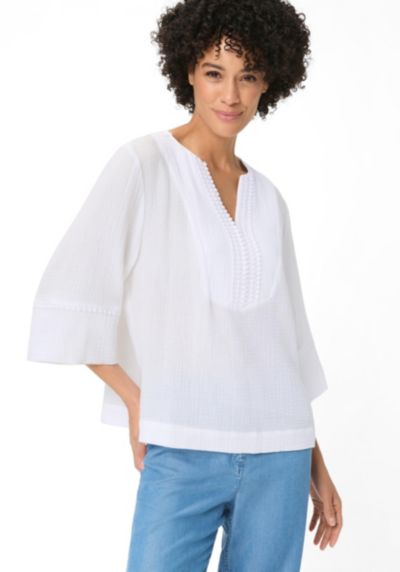 Женская блузка Olsen Embroidered Waffle Tunic