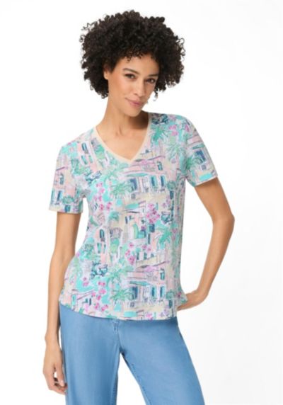 Женский T-shirt Olsen с принтом Italian Villa