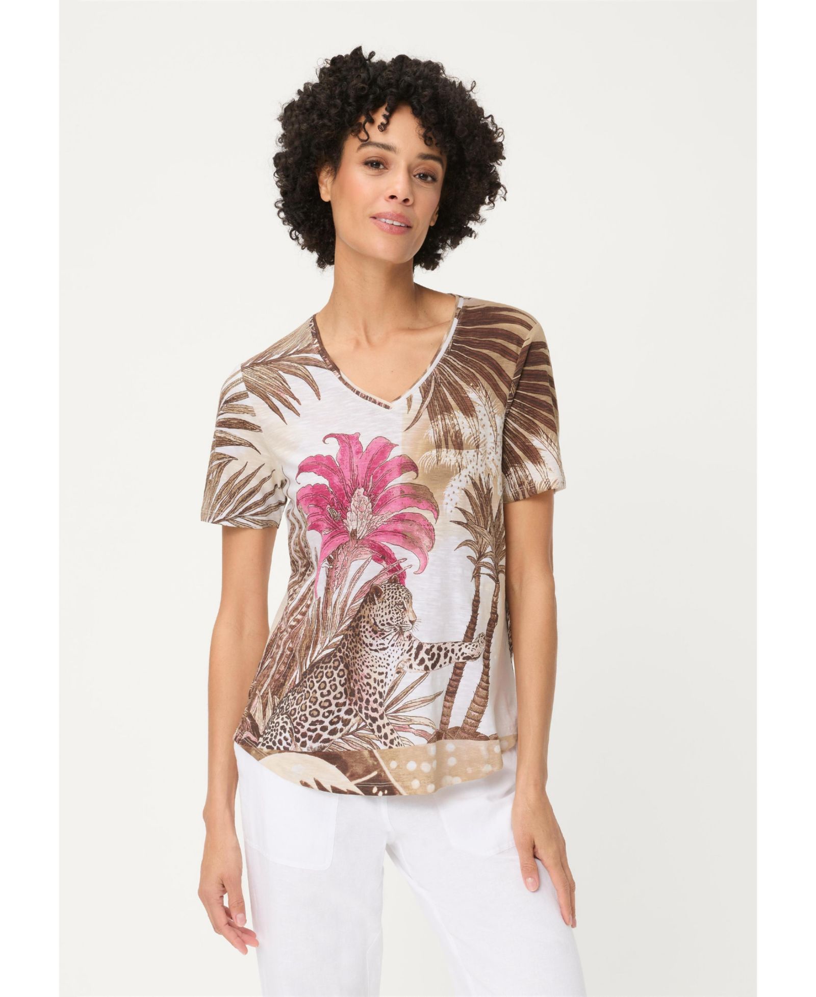 Olsen Women's Savanna Print T-Shirt