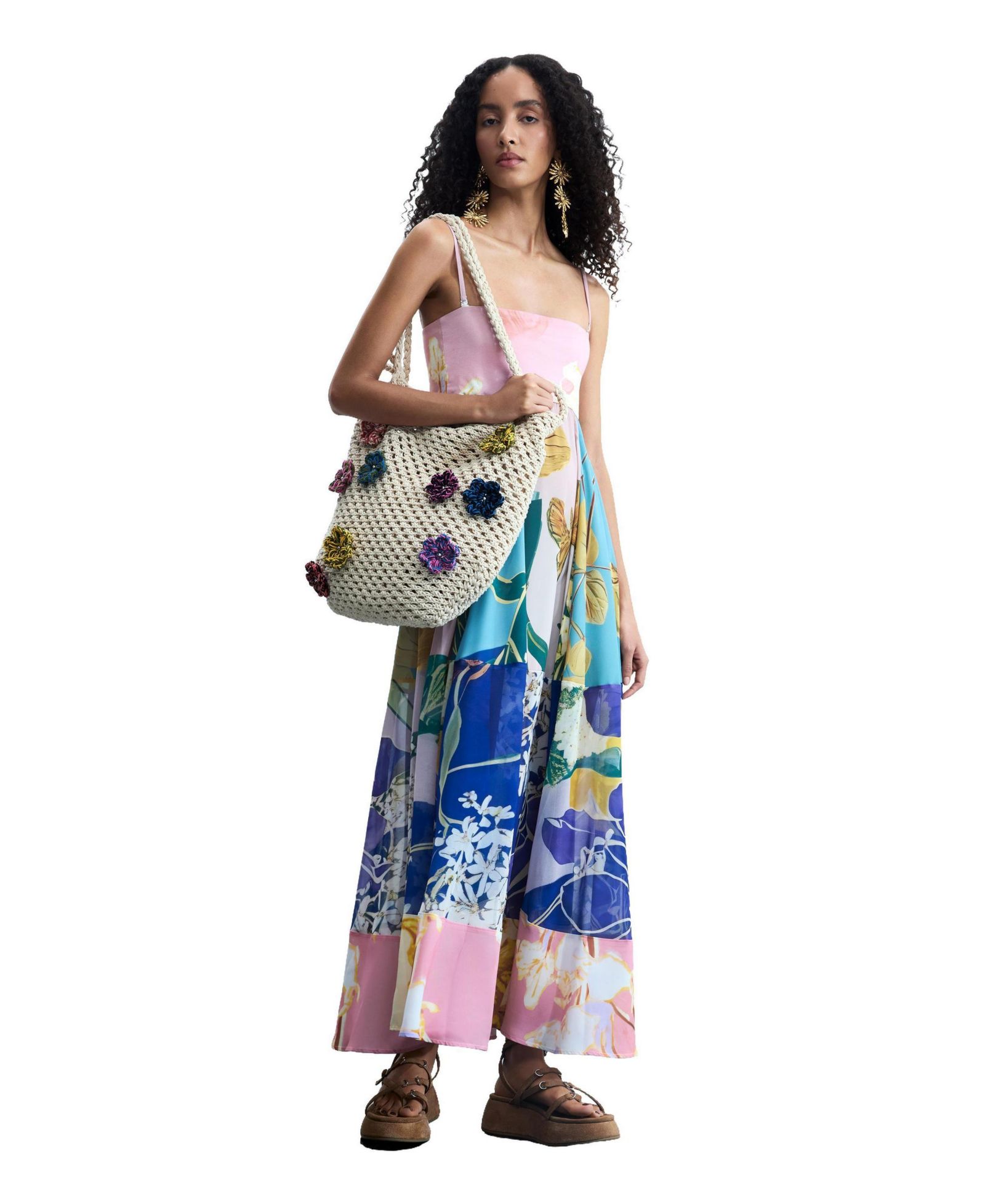 Женское длинное платье Desigual с принтом