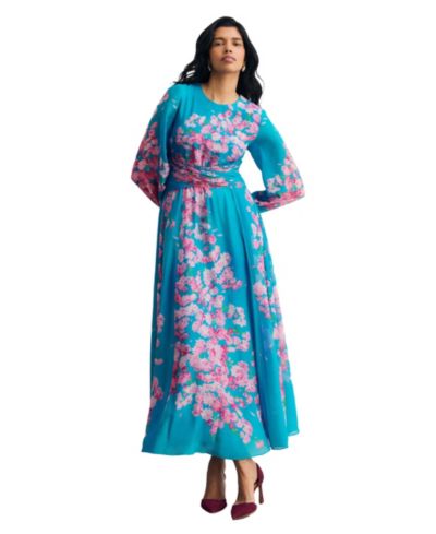 Женское шелковое шифоновое платье The Fold Women's Portofino