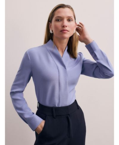 The Fold Женская шелковая блузка Bowery Stretch