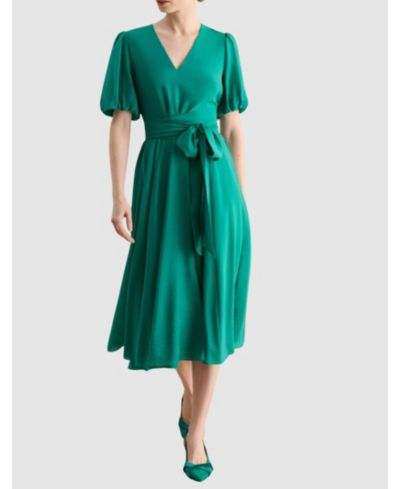 Hobbs London Women's Barrington Tie Waist Midi Dress