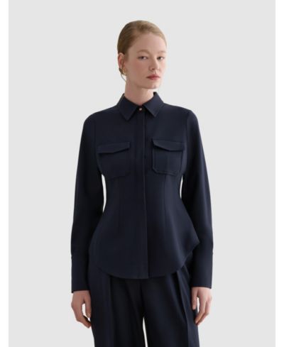 Hobbs London Женская рубашка Dannie с затяжкой на талии и воротником