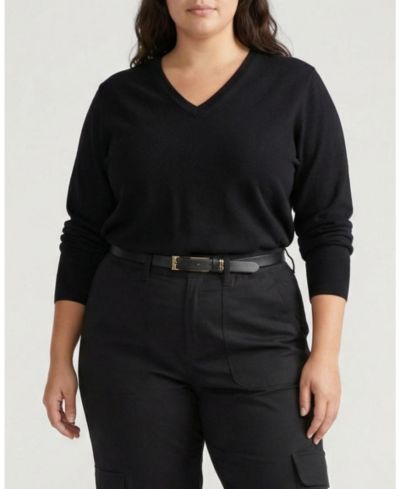 Женский свитер Universal Standard Plus Size Savvy Fine Knit V