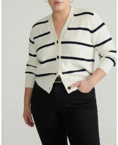 White/navy stripe