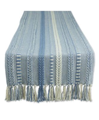 Design Imports Braided Stripe Textured Table Runner, 15" x 108"