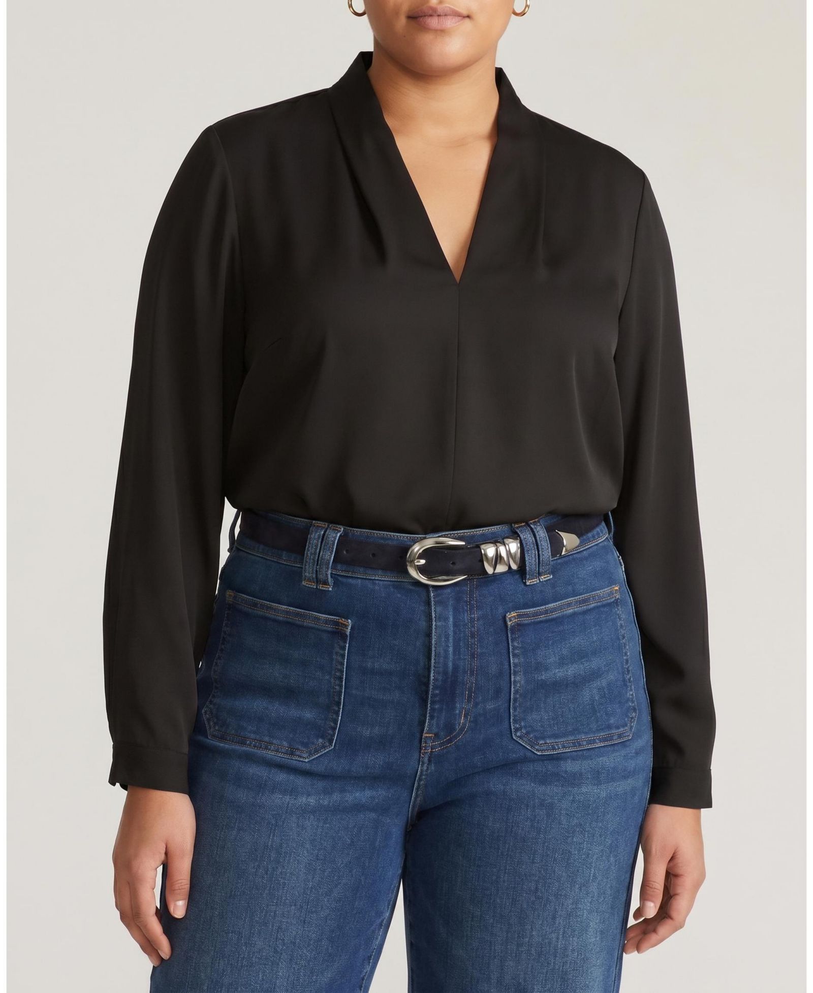 Universal Standard Plus Size Georgette Satin Cambria Blouse
