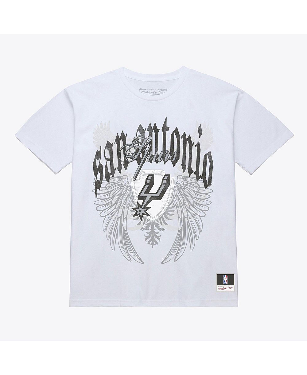 Mitchell & Ness Мужская футболка White San Antonio Spurs Old English Classic