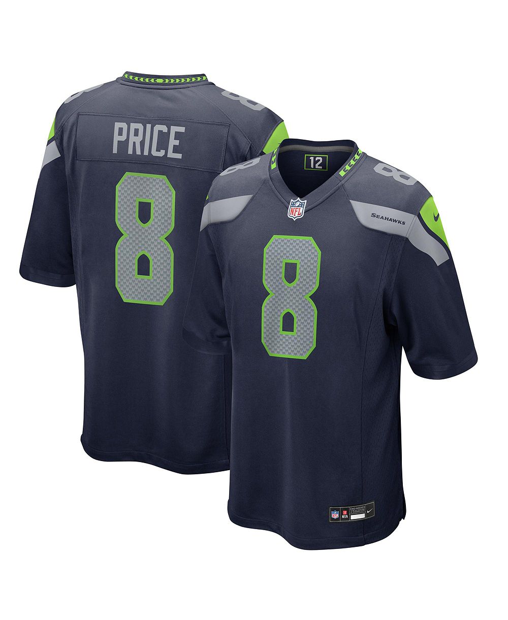 Мужская джерси Nike Jadarian Price College Navy Seattle Seahawks 2026 NFL Draft First Round Pick No. 32 Team Game