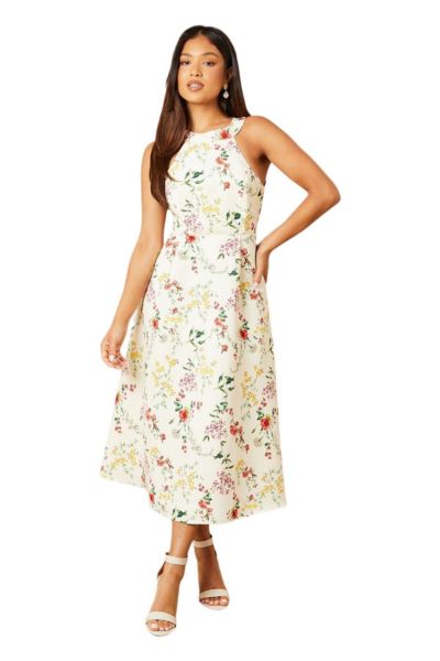 Oasis Women's Ottoman Twill Halter Midi Dress