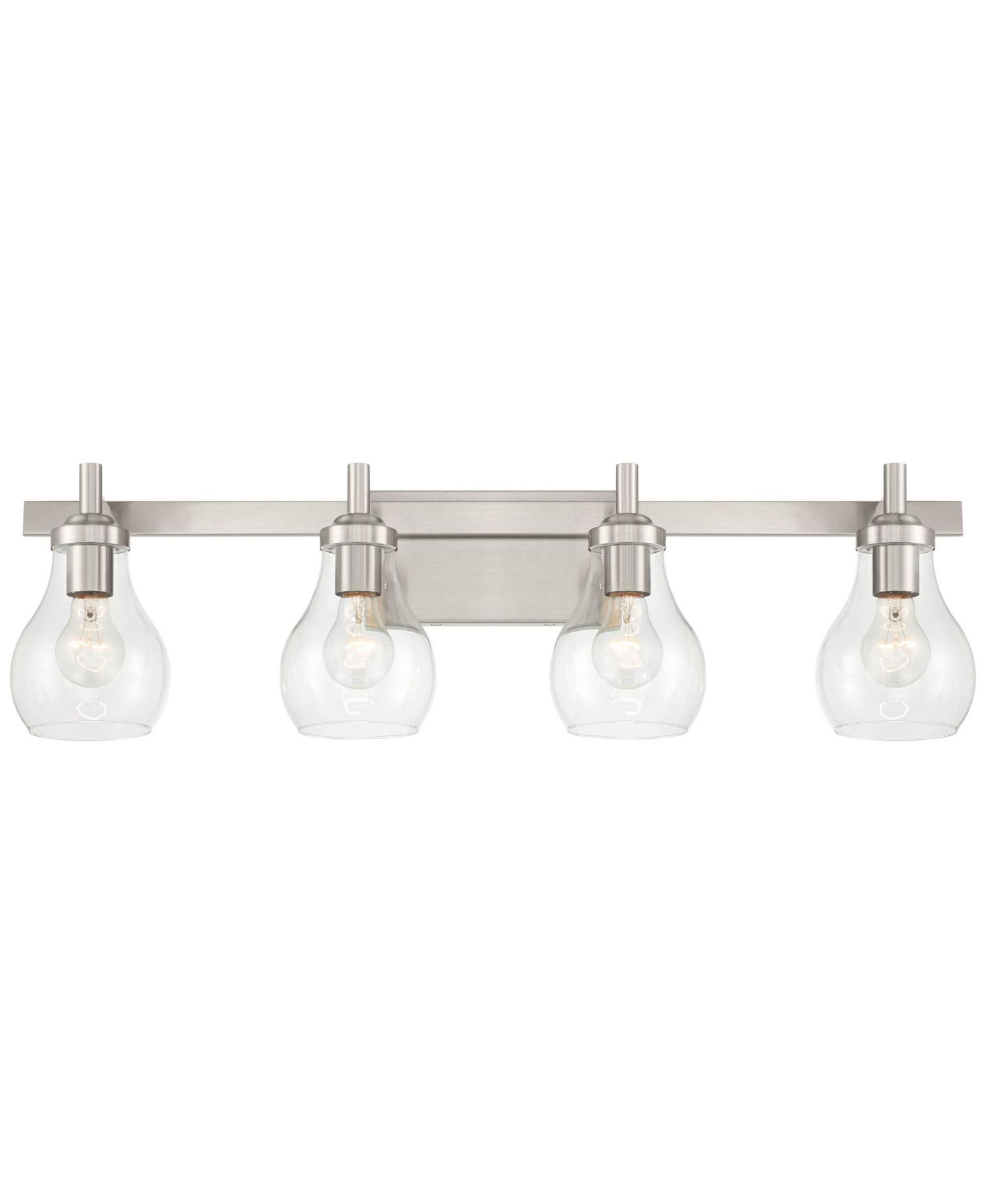 Possini Euro Design Потолочный светильник Danvers 31" Brushed Nickel, 4-ламповый