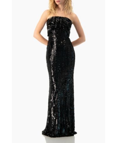 Женское вечернее платье Ivonne Strapless Sequin Column Gown
