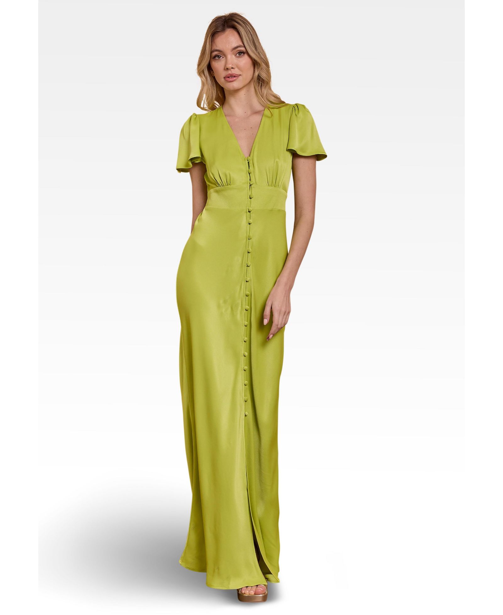 Maids to Measure Женское платье подружки невесты Chelsea Satin V-Neck