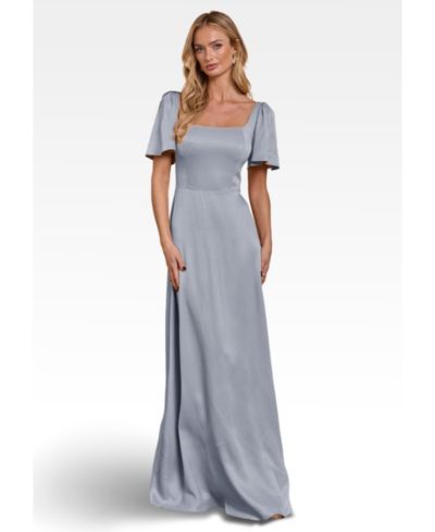 Женское атласное платье подружки невесты Maids to Measure Clemmie Satin Bridesmaid Dress