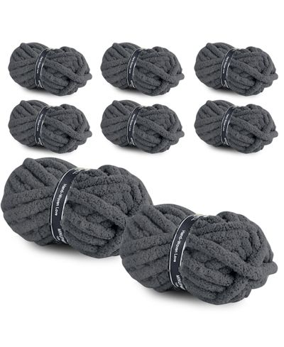 Пряжа GNUADZ 64 Ounce Chunky Chenille для вязания пледа, 8 Pack