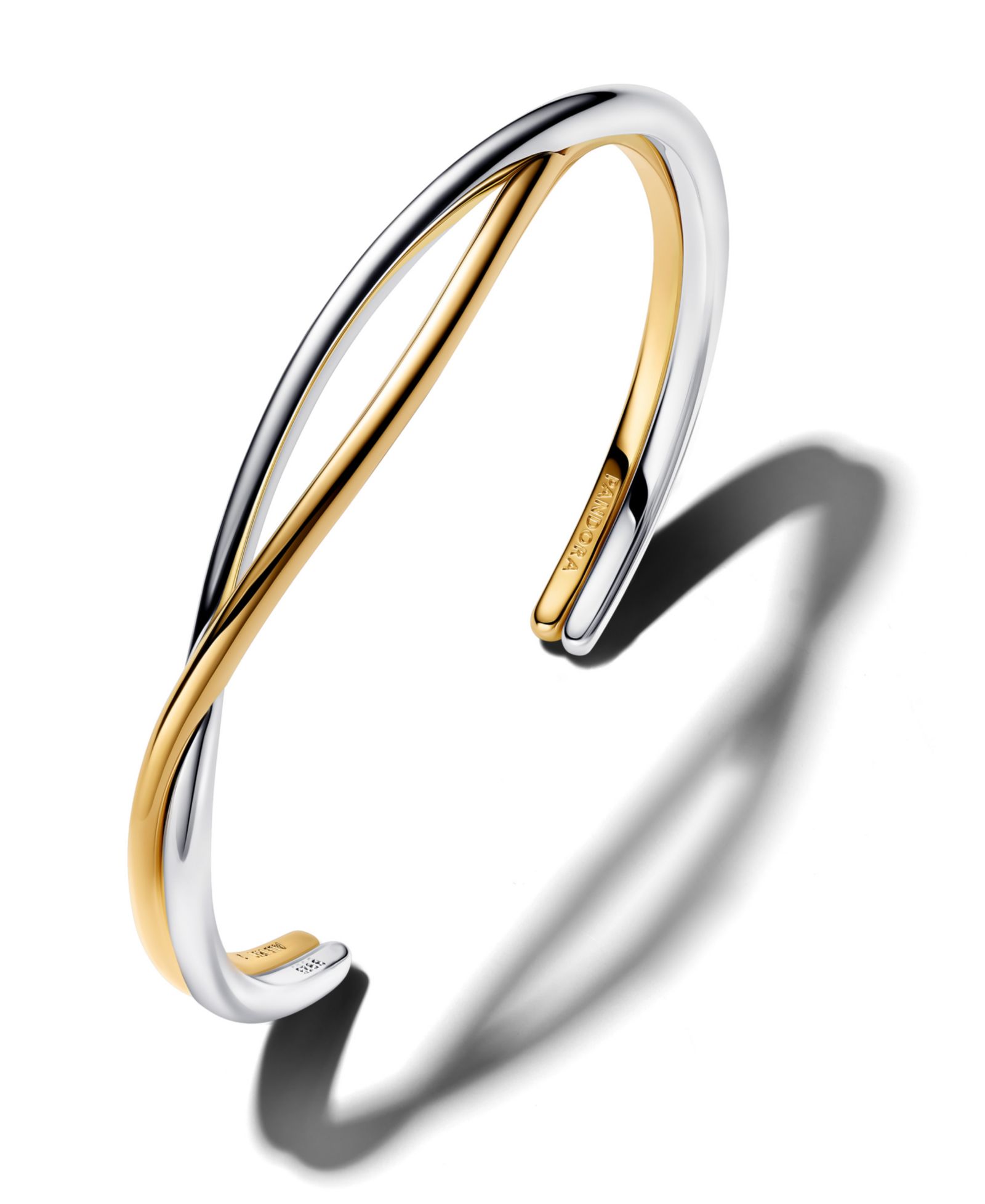 Pandora Entwined Two-Tone Open Bangle