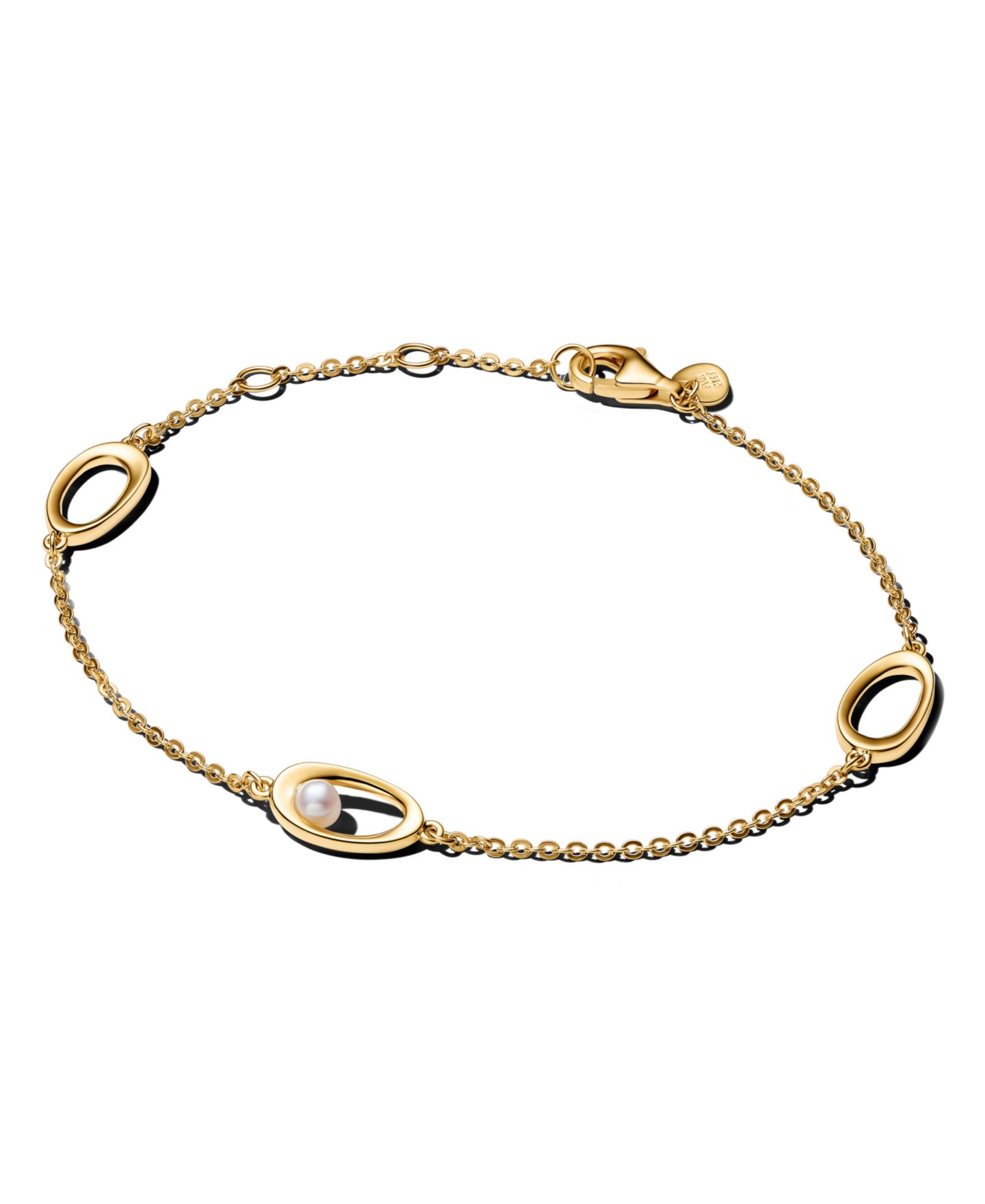 Браслет Pandora Oval Treated Freshwater Pearl