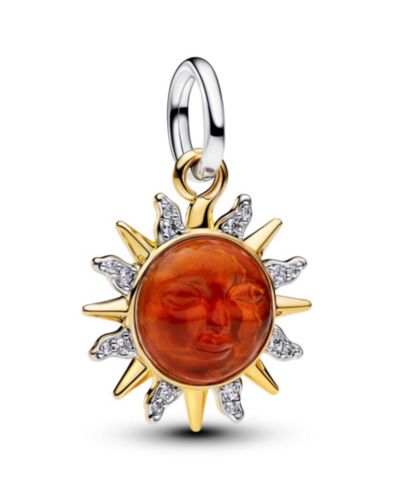 Pandora Подвеска Dangle Charm Swirling Sun Two-Tone
