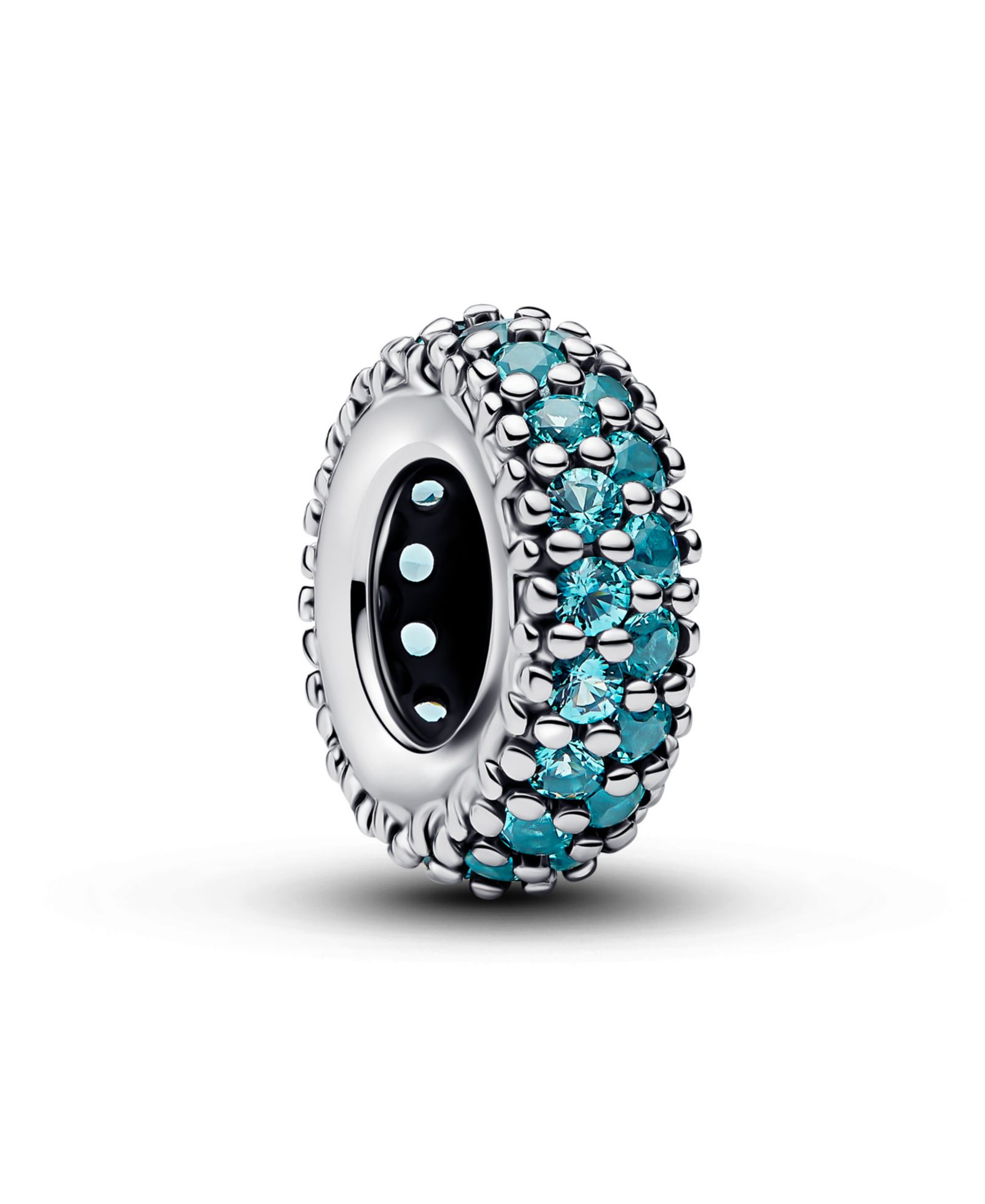 Pandora шарм Spacer Charm с голубым камнем Ice Blue