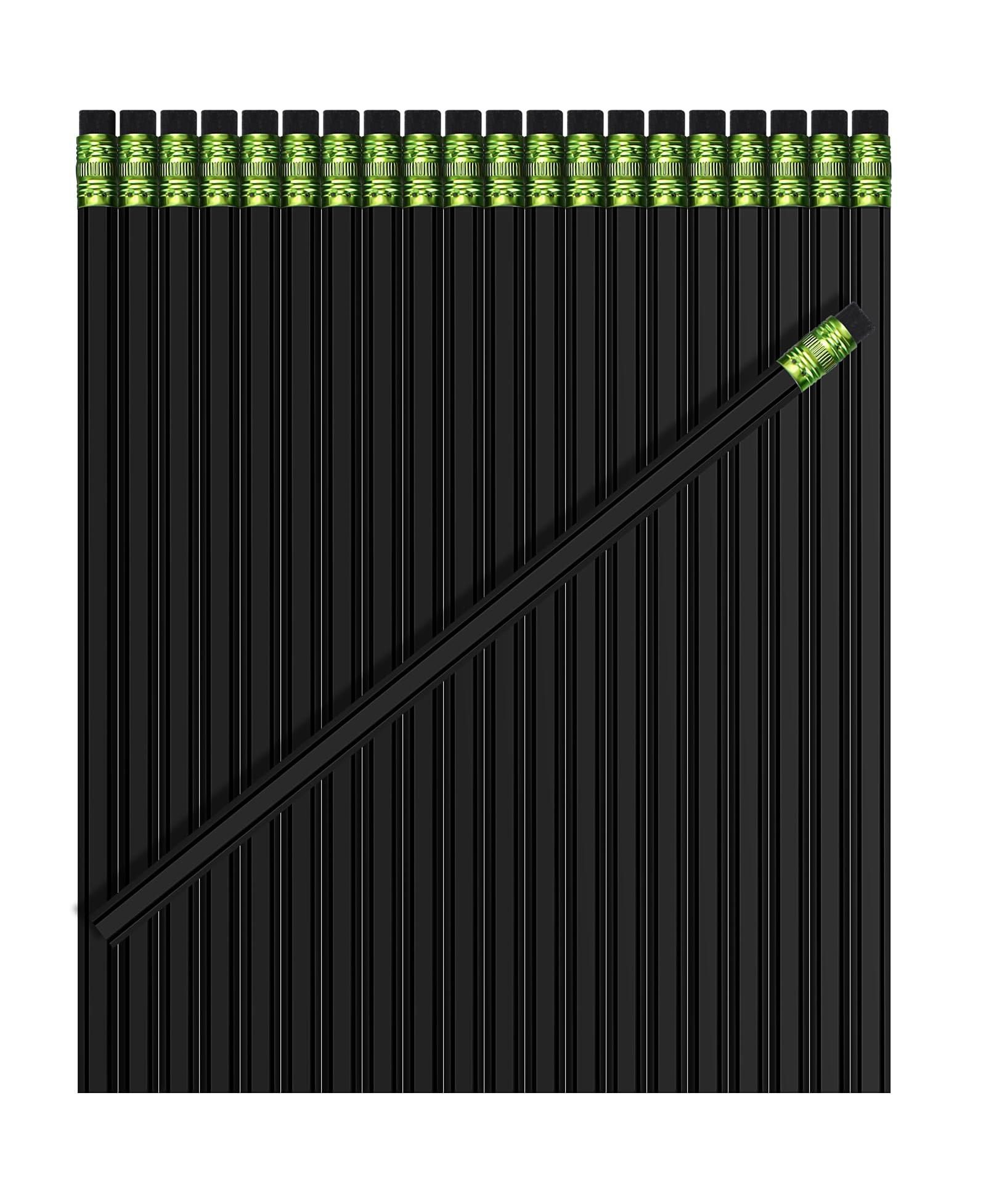 GNUADZ Hb Pencils with Eraser Unsharpened Wooden Hexagonal School Art Office Sketching Pack of 120