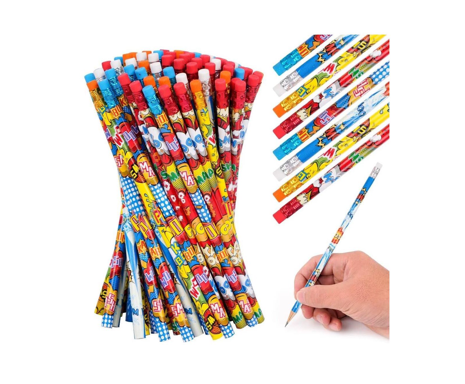 Деревянные карандаши GNUADZ Wood Pencils Pow Snap Wham Bang для школы