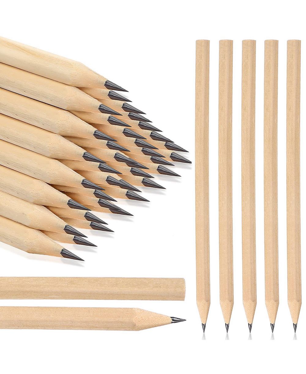 GNUADZ Wooden Pencils Bulk Hexagonal HB Graphite Unsharpened Classroom Gifts