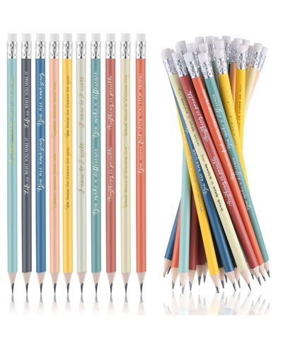 GNUADZ Inspirational Pencils Bulk Graduation Gift Teacher Motivational Saying School Awards Party Favor