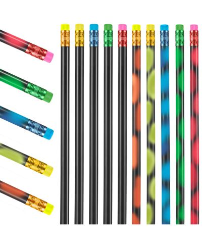 GNUADZ Color Changing Mood Pencil Eraser Wooden Heat Activated Thermochromic Student Gift Party Favor