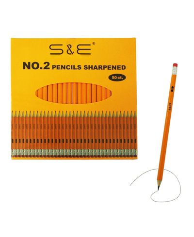 GNUADZ Wood-cased 2 Pencils Pre-sharpened With Erasers Hb Lead For Writing Drawing Sketching