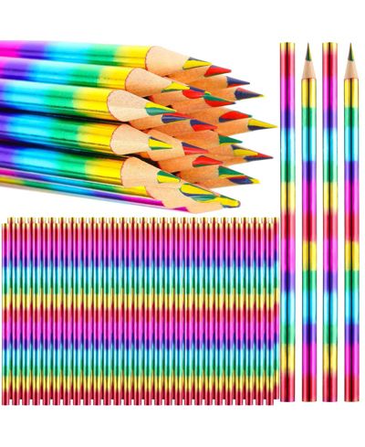 GNUADZ Pencils 4-in-1 Wooden Art Gifts 96-count