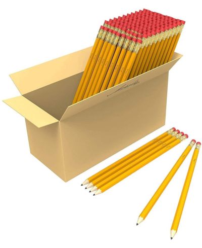 GNUADZ Pre-sharpened 2 HB Wood Pencils with Erasers 650 Pack