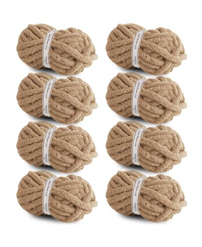 GNUADZ Chunky Chenille Yarn Crocheting Knitting Blanket 8 Pack