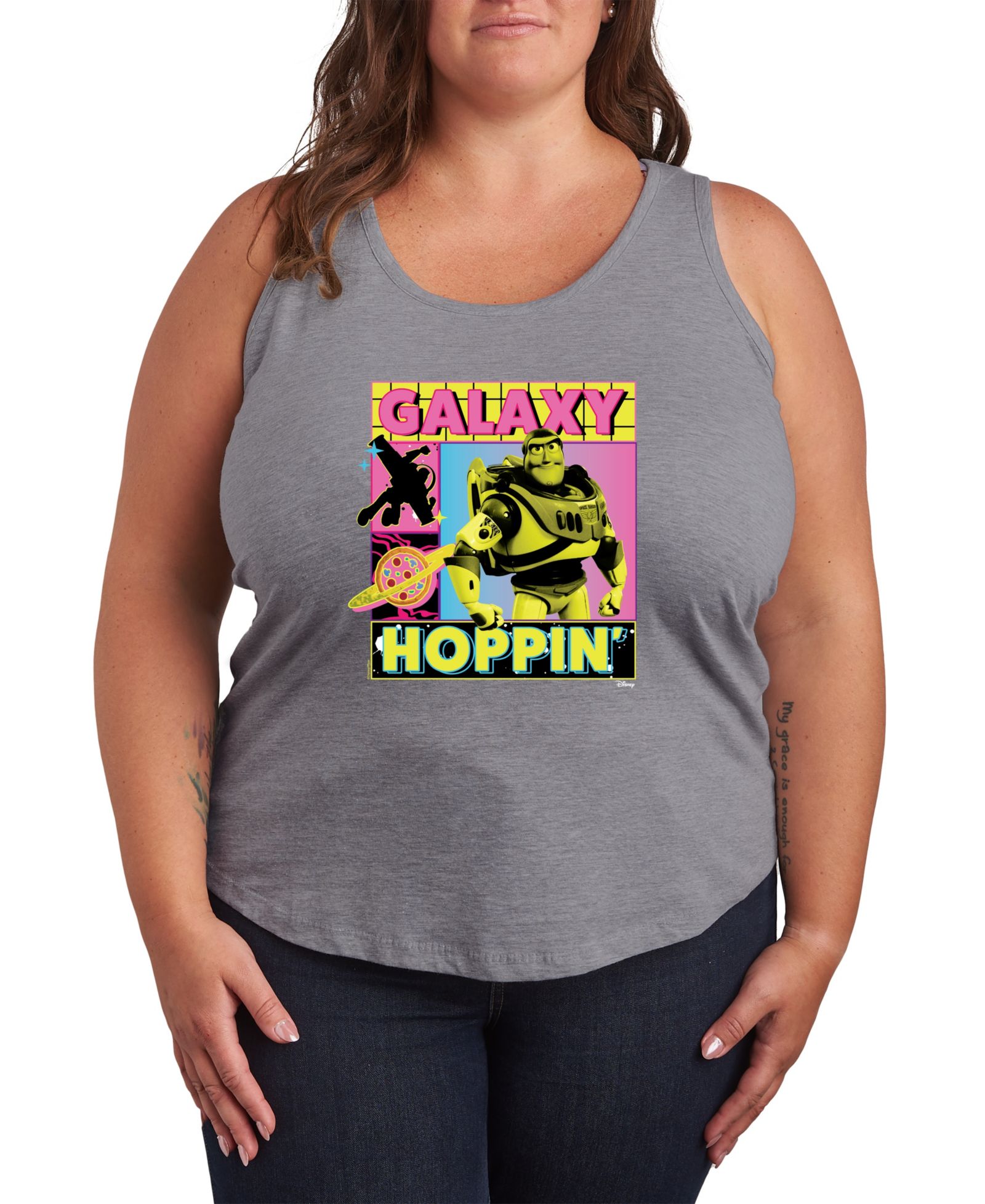Майка Hybrid Apparel Plus Size Toy Story 4 Buzz Galaxy, без рукавов