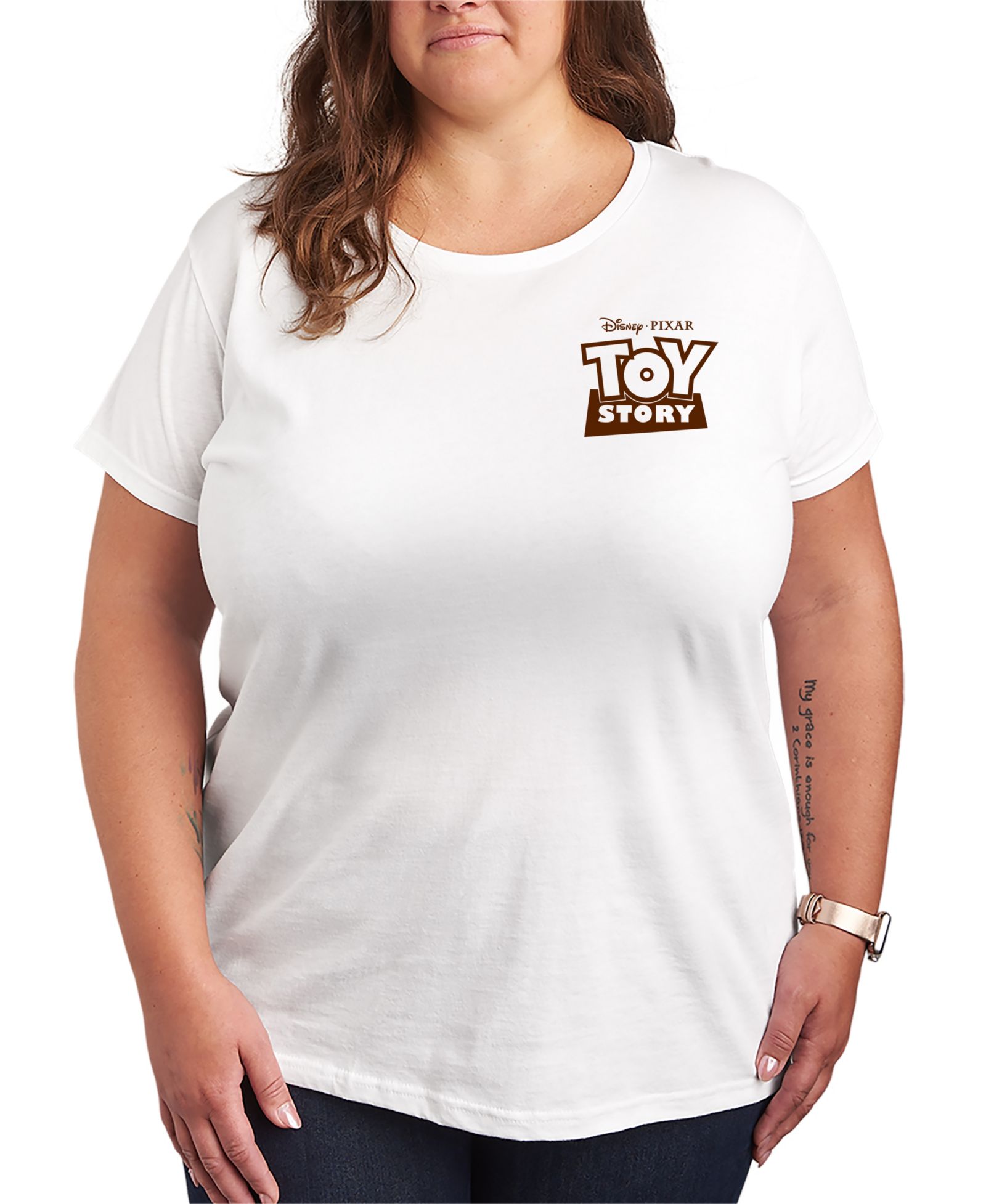 Hybrid Apparel Plus Size Toy Story 4 Sheriff Woody Show Short-Sleeve Graphic T-Shirt