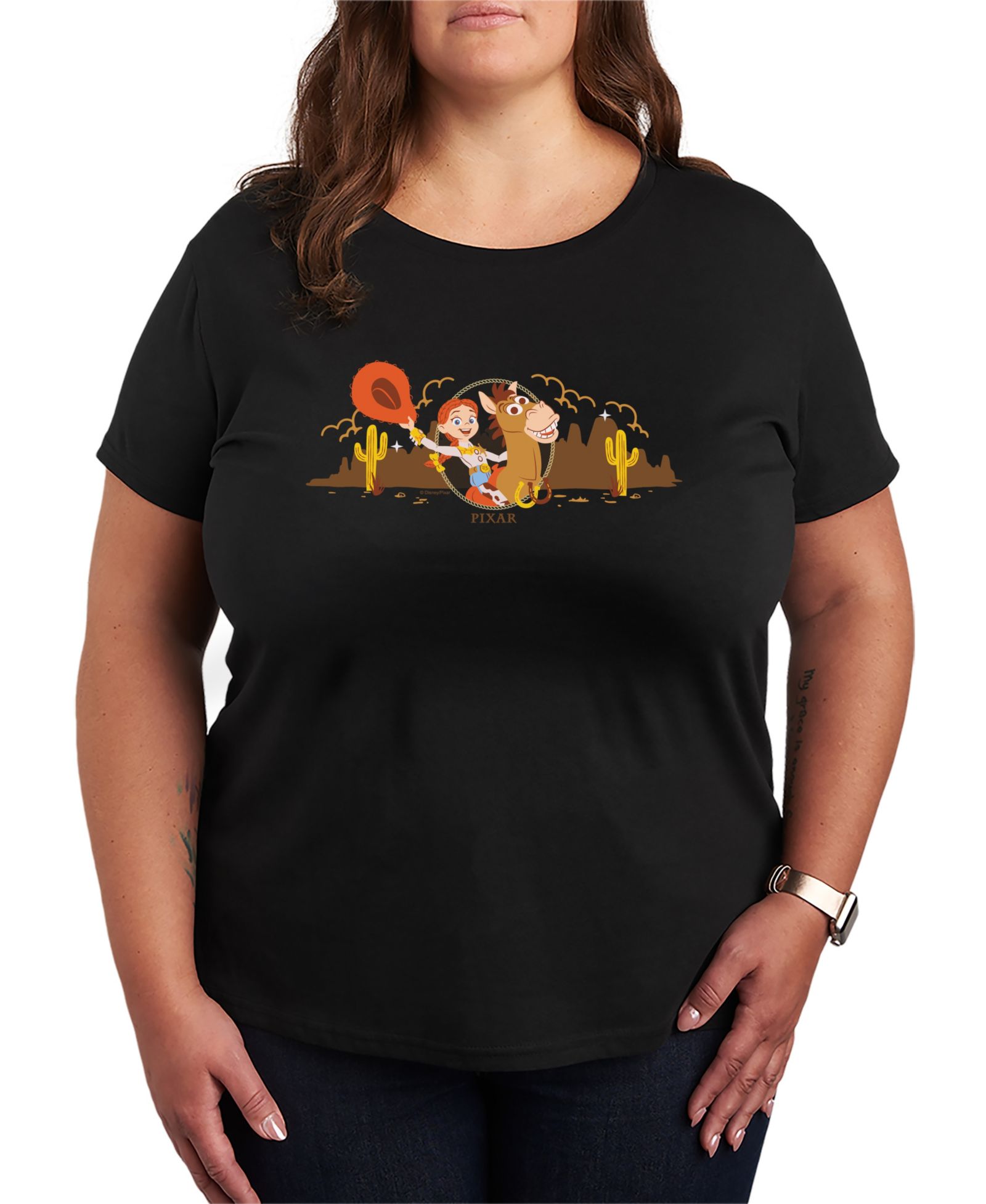 Hybrid Apparel футболка Plus Size Toy Story 5 Jessie Riding Bullseye с коротким рукавом