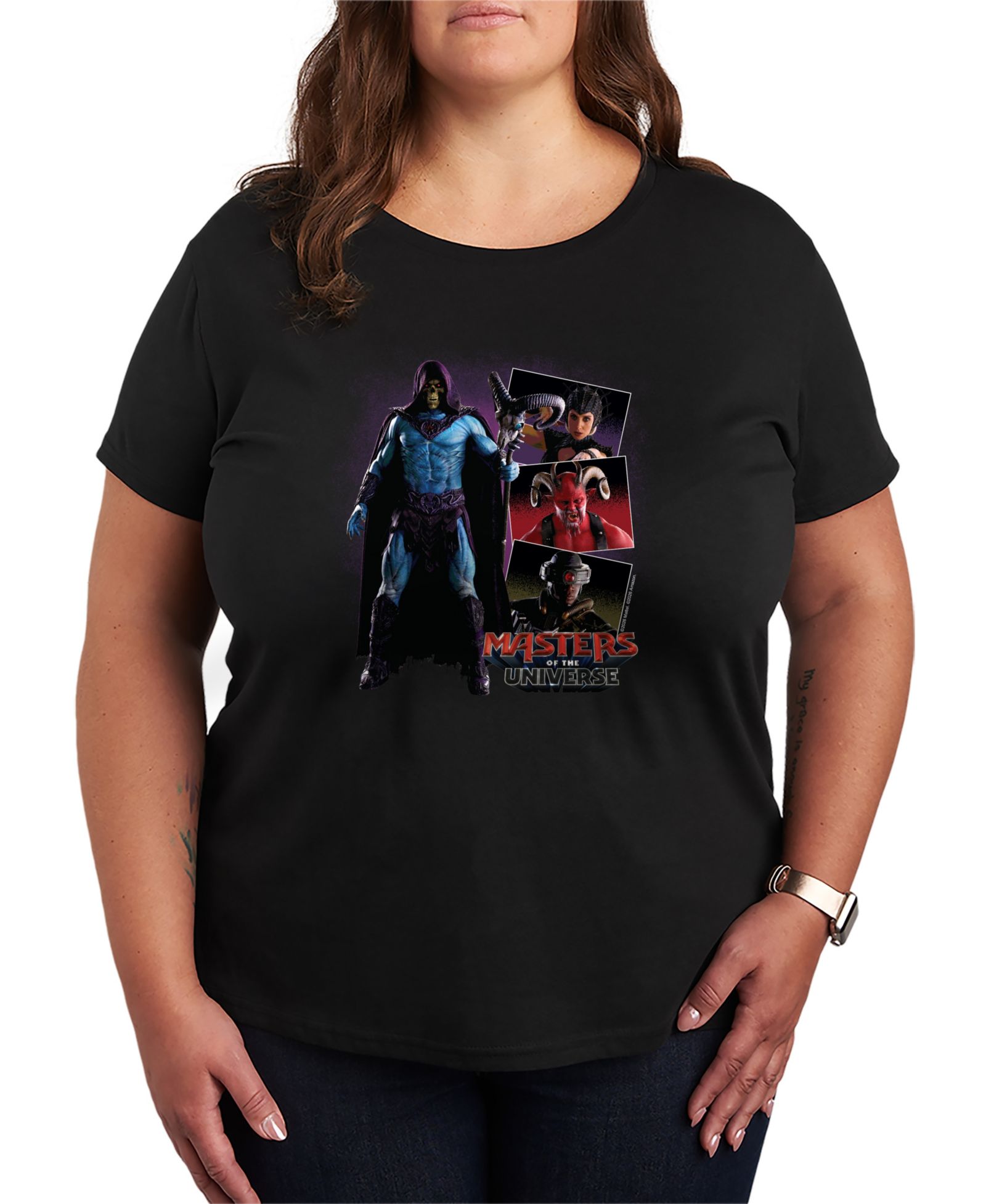 Футболка с принтом Hybrid Apparel Plus Size Masters of the Universe Skelletor and Villains с коротким рукавом