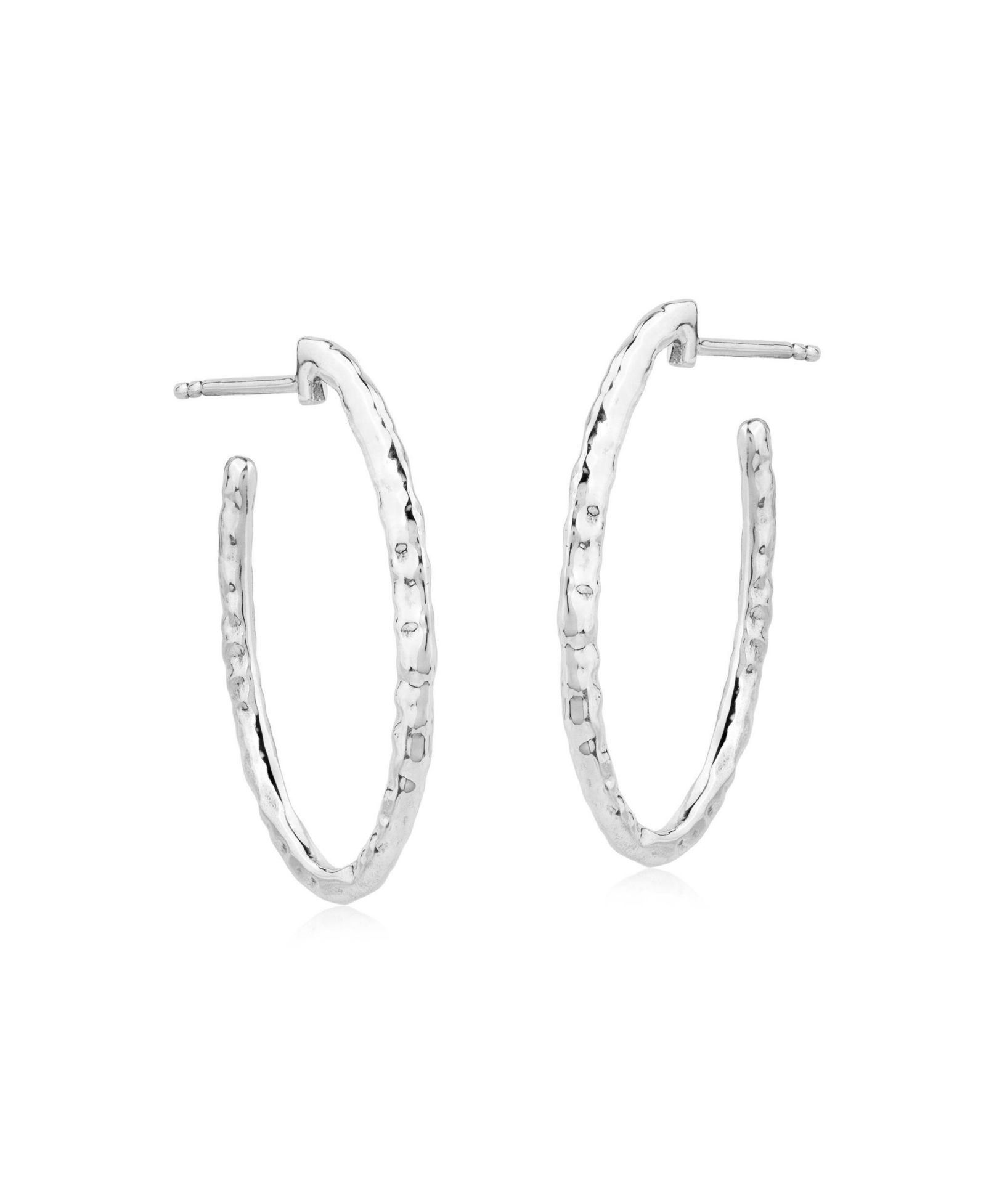 серьги-кольца American West Jewelry Sterling Textured Oval