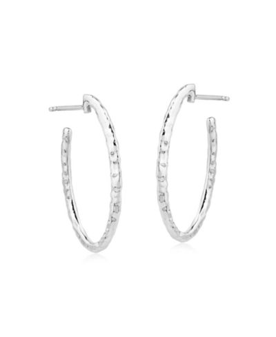серьги-кольца American West Jewelry Sterling Textured Oval
