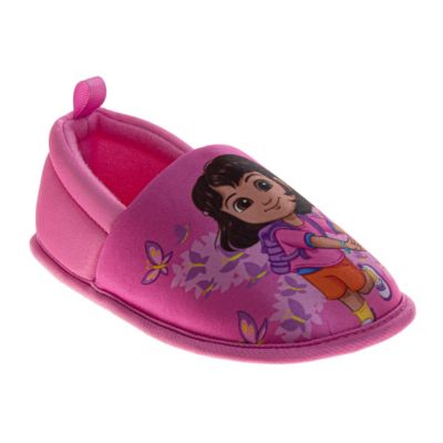 Nickelodeon Dora the Explorer Girls' Slippers Plush, Warm, and Soft House Shoes