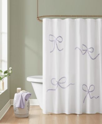 Текстурная занавеска для душа Truly Soft с бантом, 72" x 72"