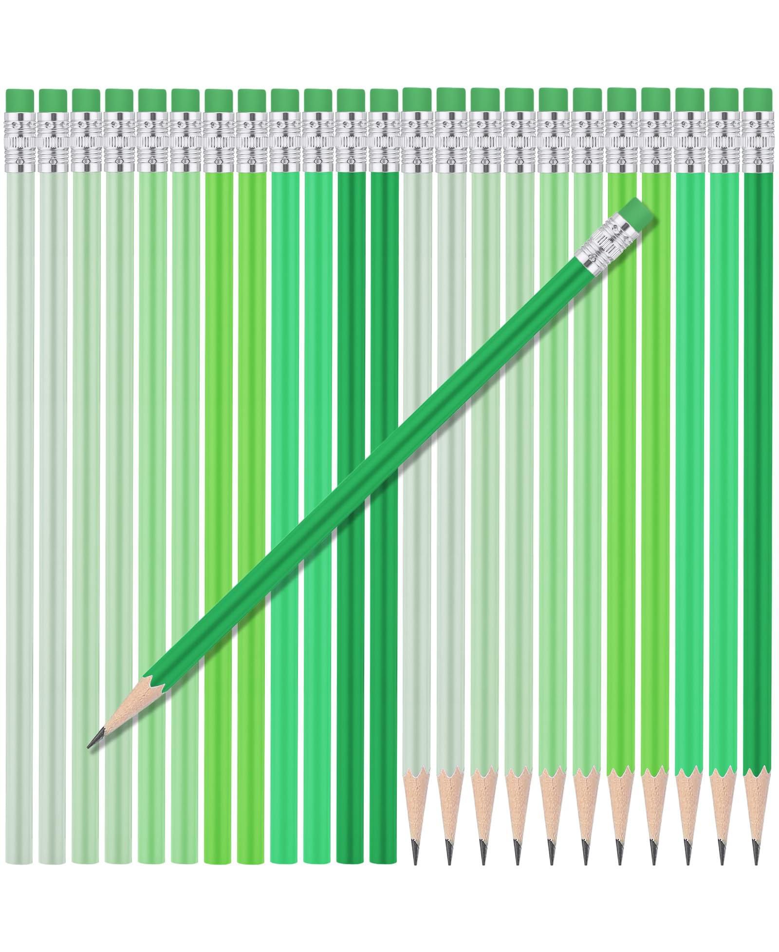 GNUADZ Round Pencils Eraser HB Graphite Drawing Sketching School Supplies 24 pieces