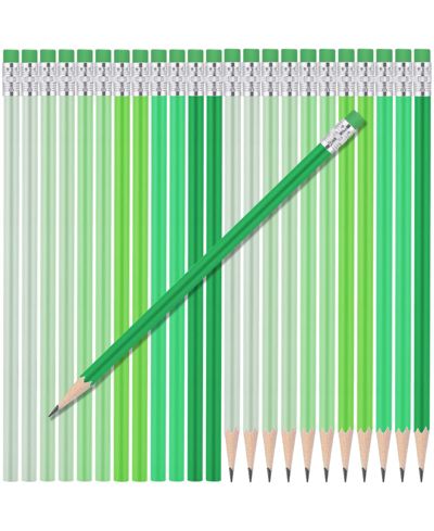 GNUADZ Round Pencils Eraser HB Graphite Drawing Sketching School Supplies 24 pieces
