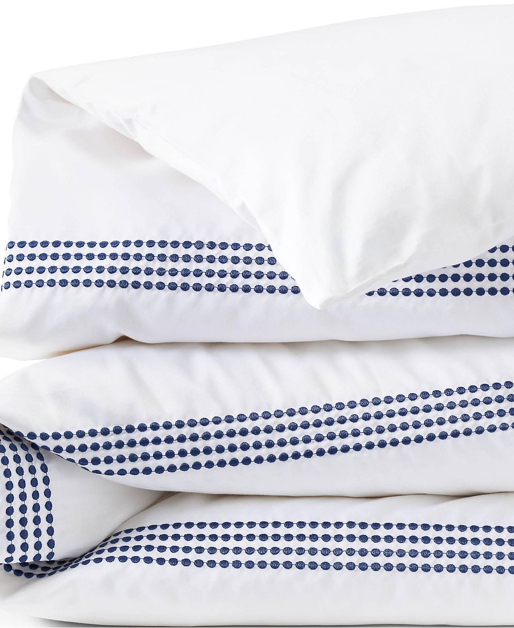 Наволочка Lands' End Premium Supima Cotton No Iron Sateen Embroidered Duvet Bed Cover